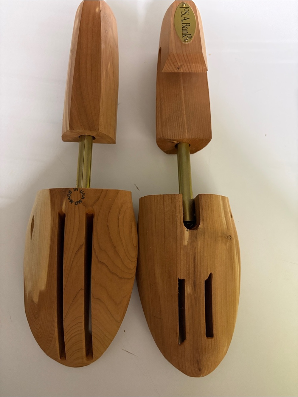 Jos.A. Banks Natural Wood Cedar Shoe Trees made in the U.S.
